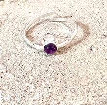 Load image into Gallery viewer, Amethyst Adjustable Sterling Silver Ring