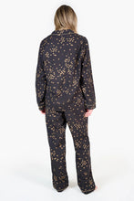Load image into Gallery viewer, Dark grey Pyjama set with gold star pattern 