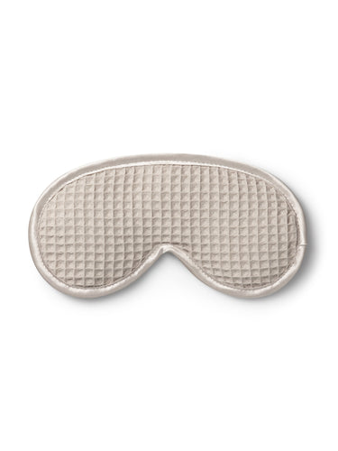 Waffle eye mask in stone filled with cotswold lavender for a luxurious rest