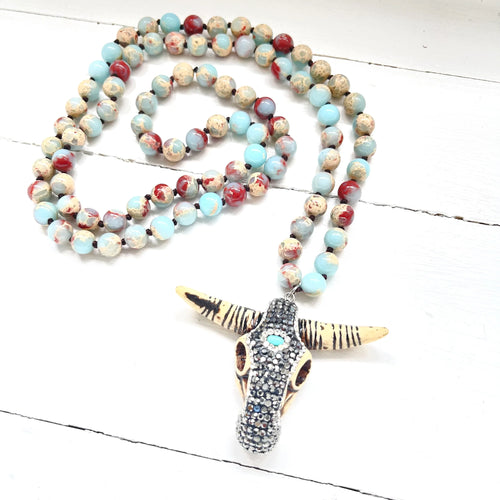 Buffy Blue Buffalo Necklace