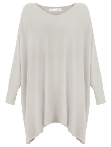 Oversized round neck knit in Ivory - Caty X from Amazing Woman