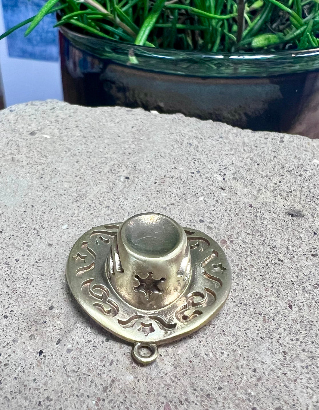 Brass Cowboy charm