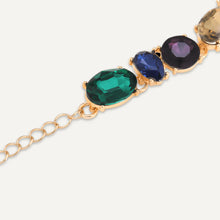 Load image into Gallery viewer, Mixed Cut Multi-Coloured Jewel Clasp Bracelet | Colour