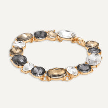 Load image into Gallery viewer, Mixed Cut Multi-Coloured Jewel Clasp Bracelet | Grey