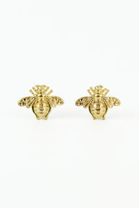 Small Bee Stud Earrings | Gold Plated