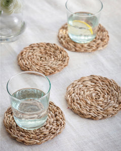 Seagrass coasters - braided table coasters in a natural colour