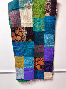 Patchwork kantha scarf 180 x 50 cm