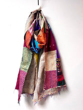 Load image into Gallery viewer, Patchwork kantha indian scarf