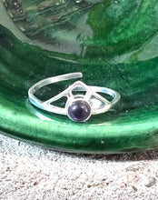 Load image into Gallery viewer, Amethyst Adjustable Sterling Silver Ring