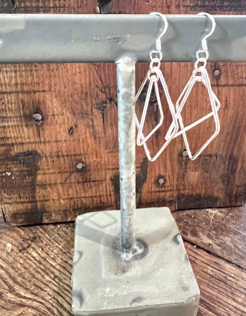 Sterling Silver Geometric Earrings