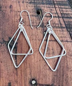 Sterling Silver Geometric Earrings