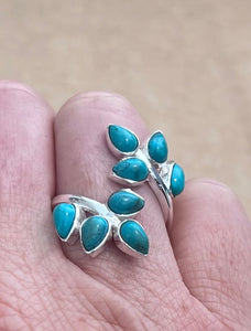 Semi-precious Stone Sterling Silver Statement Ring | Turquoise