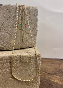 Triple layer long necklace