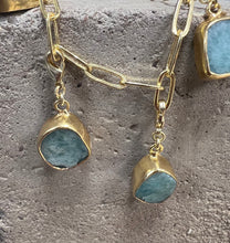 Load image into Gallery viewer, Amazonite Multi Charm Gold Necklace
