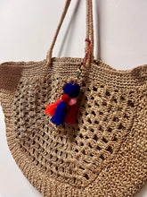Load image into Gallery viewer, Raffia Crochet Basket with Long Handles