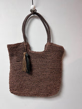 Load image into Gallery viewer, Natural Woven Basket with Tassels | Brown