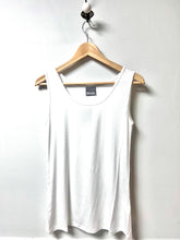 Load image into Gallery viewer, White bamboo fabric vest top