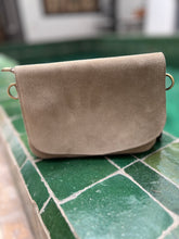 Load image into Gallery viewer, Pale sand suede crossbody bag 20 X 14 cm