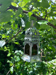 Moroccan Handmade Straight Sided Coloured Glass Lantern