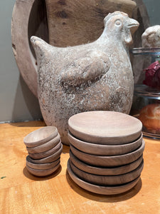 Walnut wood small plates