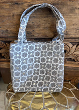 Load image into Gallery viewer, Moroccan Design Velvet Tote Bag | Grey | Medium