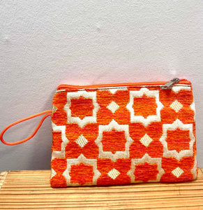 Moroccan design medium purse in orange