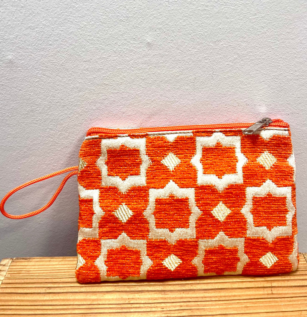 Moroccan design medium purse in orange