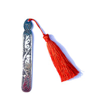 Load image into Gallery viewer, Bookmark with Orange Tassel - Made in Morocco