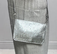 Load image into Gallery viewer, Silver Studded Handbag