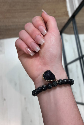 Teardrop druzy bracelet