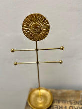 Load image into Gallery viewer, Gold Sun Face Jewellery Stand
