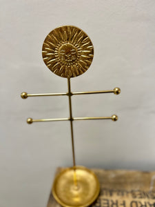 Gold Sun Face Jewellery Stand