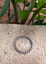 Load image into Gallery viewer, Sterling Silver Ring - twisted rope effect