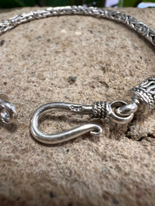 Traditional hook closure on Byzantine bracelet