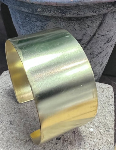 Raw brass cuff bracelet