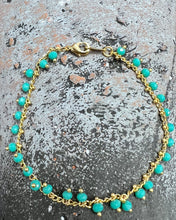 Load image into Gallery viewer, Semi-Precious Turquoise Gem Droplet Bracelet