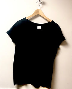 V Neck T shirt | Black