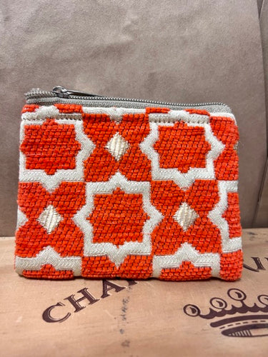 Mini purse with a star design in a tapestry finish