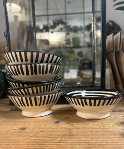 Handmade Wave Bowl | Black | Moroccan Pottery