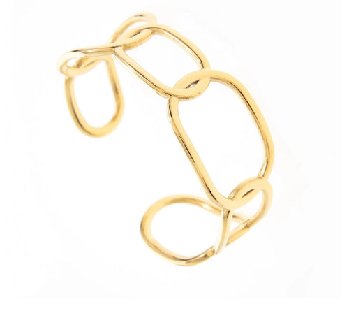 Interlinked Cuff Bracelet | Gold Plated