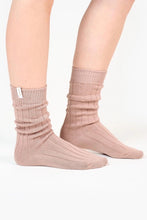 Load image into Gallery viewer, Perfect wide ribbed socks in cotton and bamboo.