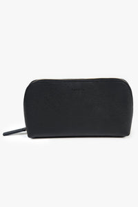 Black Cosmetic Bag With Bold Lining
