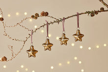 Load image into Gallery viewer, Recycled Glass Large Sardi Star Baubles | Gold