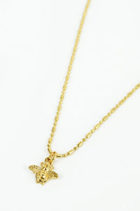 Tiny Bee Necklace | 24c Gold Plated