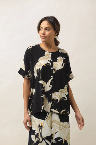 Stork Black Tea Blouse | One Hundred Stars