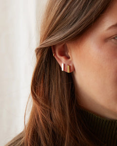 cuboid stud earrings