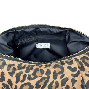 Brixton Crossbody Sling Bag - Leopard Print Brown |  Large