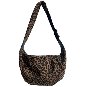 Brixton Crossbody Sling Bag - Leopard Print Brown |  Large