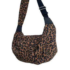 Brixton Crossbody Sling Bag - Leopard Print Brown |  Large