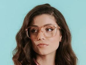 Reading Glasses 'Deirdre' Transparent Pink